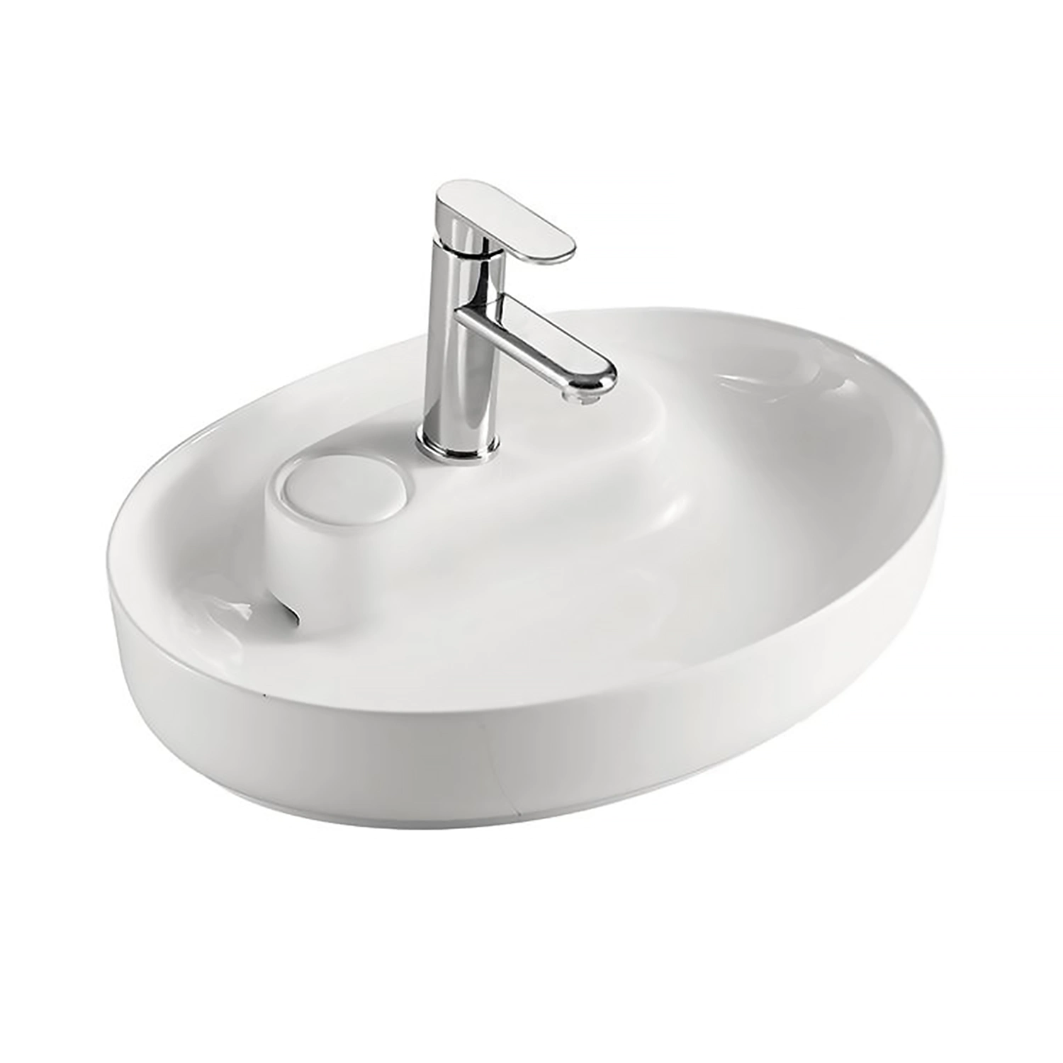 lavatory oval porcelain cabinet countertop vessel sink MC-3582